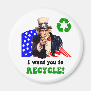 Ik wil dat je recyclen! magneet