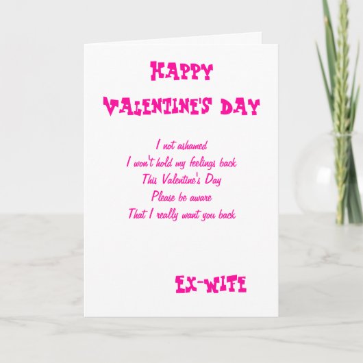 Ik wil dat je Valentijnsdag kaarten terugkrijgt. (Voorkant)