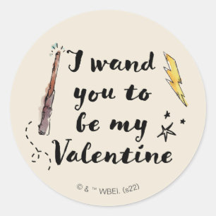 Ik wil dat jij mijn Valentijn bent Ronde Sticker