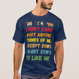 Ik wil dat Koeien me graag een grappig koe gezegde T-shirt