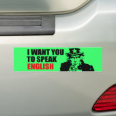 IK WIL DAT U ENGELS 2 SPREEKT BUMPERSTICKER (Op auto)