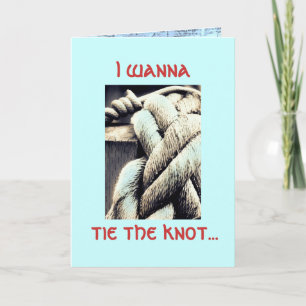 Ik wil de knoop Stropdassen, huwelijksaanzoek Kaar Feestdagen Kaart