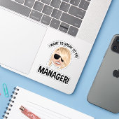 Ik wil de manager spreken! Karen Meme Sticker (Laptop met iPhone)