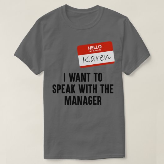 IK WIL DE MANAGER SPREKEN T-SHIRT (Design voorkant)