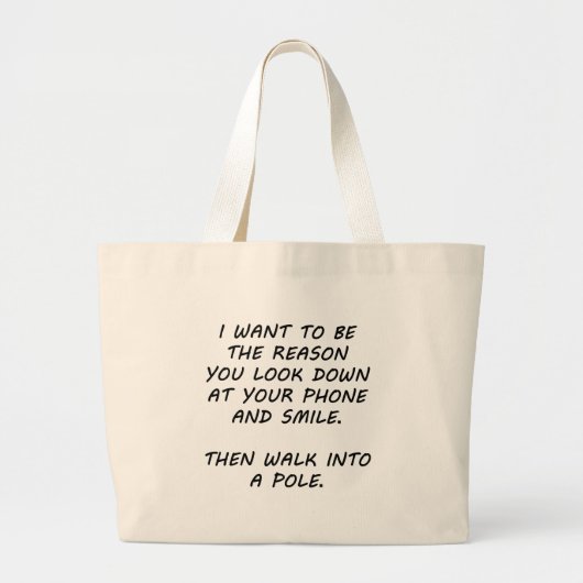 Ik wil de reden zijn grote tote bag (Voorkant)