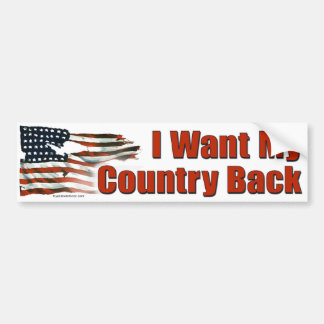 Ik wil een achtersticker voor mijn land bumpersticker