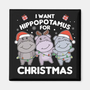 Ik wil een hippo voor kerst... jippos Magnet Magneet