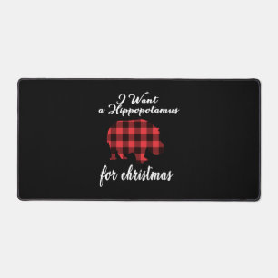 ik wil een hippopotamus voor kerstmis bureaumat