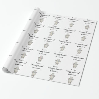 Ik wil een hippopotamus voor Kerstmis. Cadeaupapier