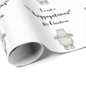 Ik wil een hippopotamus voor Kerstmis. Cadeaupapier (Rol Hoek)