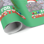 Ik wil een hippopotamus voor Kerstmis. Cadeaupapier (Rol Hoek)