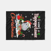 Ik wil een hippopotamus voor Kerstmis. Fleece Deken (Voorkant (Horizontaal))