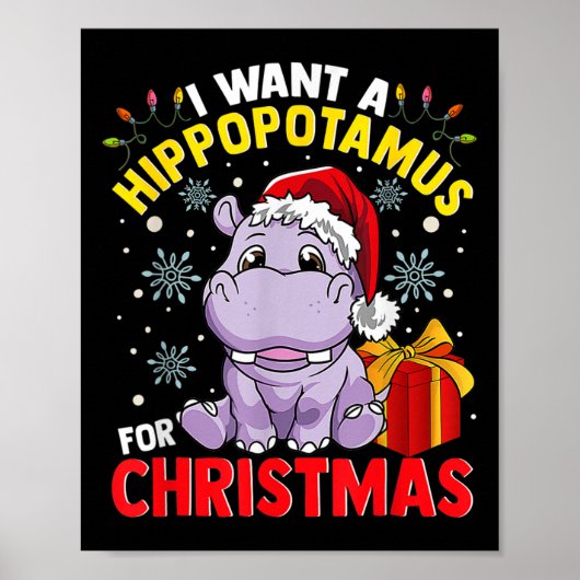 Ik wil een hippopotamus voor Kerstmis. Poster (Voorkant)