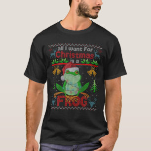 Ik wil een kikker voor Kerstmis, lomp Pajama T-shirt