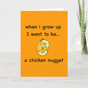Ik wil...Een Kip Nugget! Kaart