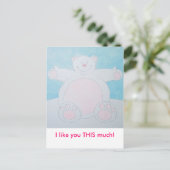 Ik wil een knuffel. briefkaart (Staand voorkant)