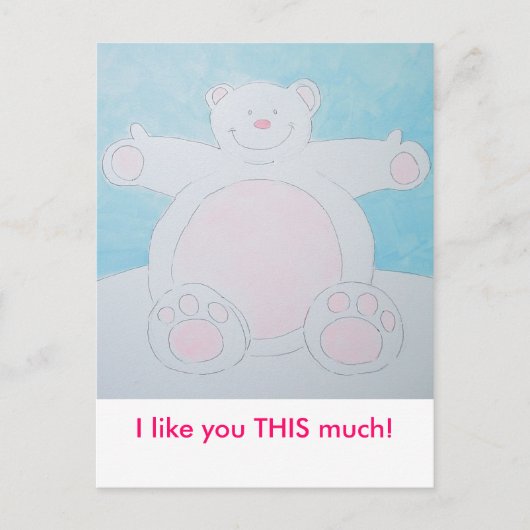 Ik wil een knuffel. briefkaart (Voorkant)