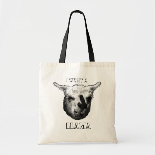 ik wil een lama tas (Voorkant)