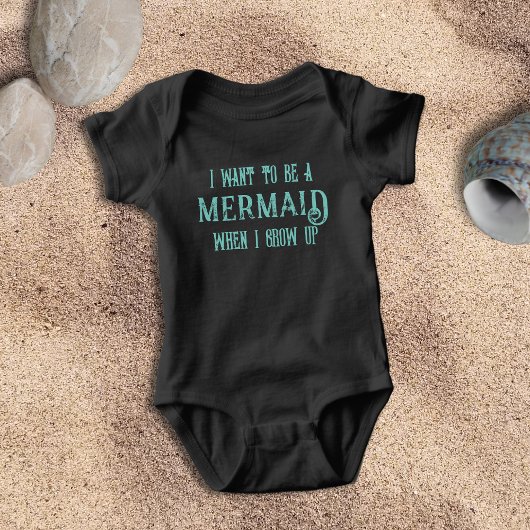 Ik Wil Een Meermin Zijn Cute Meisje Baby Body Romper