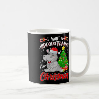 Ik wil een nijlpaard voor de kerstpyjama koffiemok