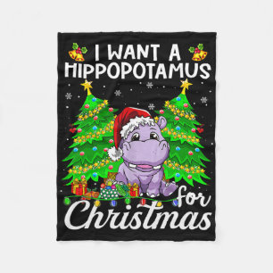 Ik wil een nijlpaard voor kerstlichtjes, Kerstman Fleece Deken