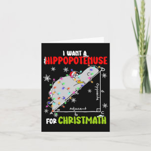 Ik wil een nijlpaard voor Kerstmis Hippo Mat Kaart