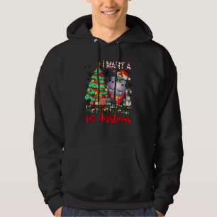 Ik wil een nijlpaard voor kerstmis Xmas nijlpaard Hoodie