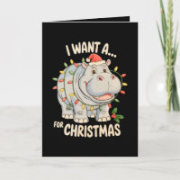 Ik wil een nijlpaard voor kerstmis Xmas Nijlpaard