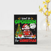 Ik wil een opossum voor de kerstkerstzonnebloem kaart (Gele Bloem)