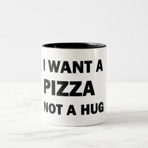 Ik wil een pizza, geen knuffel tweekleurige koffiemok