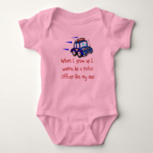 Ik wil een politieagent zijn zoals mijn vader Baby Romper
