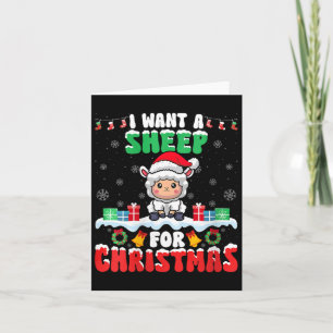 Ik wil een schaap voor Kerstmis - Schapenliefhebbe Kaart