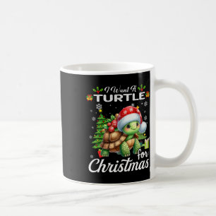 Ik wil een schildpad voor kerst Schattigee geschen Koffiemok