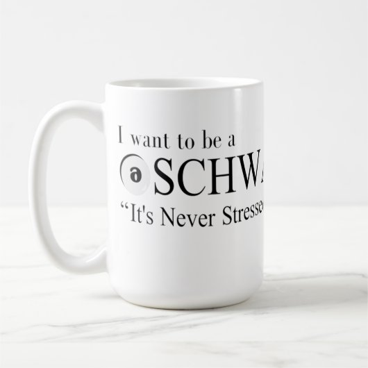 Ik wil een schwa worden koffiemok (Links)