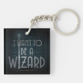 Ik wil een wizard worden sleutelhanger (Achterkant)