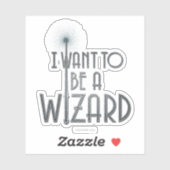 Ik wil een wizard worden sticker (Vel)