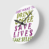 Ik wil enkel koffie drink & nemen selfies ronde klok (Hoek)