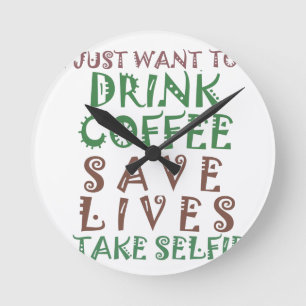 Ik wil enkel koffie sparen het leven drink en Se Ronde Klok