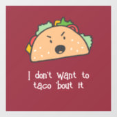 Ik wil er niet over praten Aangepaste tekst Raamsticker (Vel)