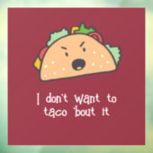 Ik wil er niet over praten Aangepaste tekst Raamsticker (Vel 3)