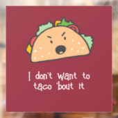 Ik wil er niet over praten Aangepaste tekst Raamsticker (Vel 2)