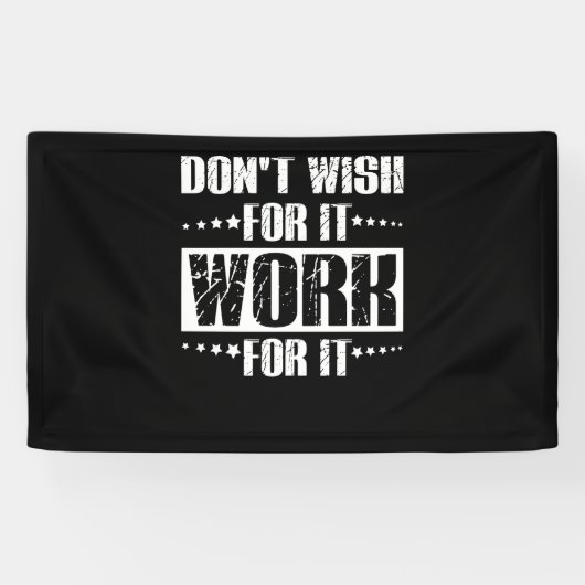 Ik wil er niet voor werken spandoek (Horizontaal)