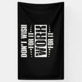 Ik wil er niet voor werken spandoek (Verticaal)