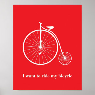 Ik wil fietsen poster