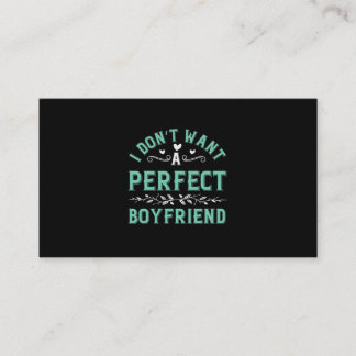 Ik wil geen perfecte vriend. visitekaartje
