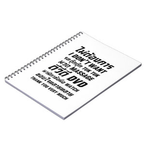 Ik wil geen TUK TUK MASSAGE DVD WATCH Dank u wel Notitieboek