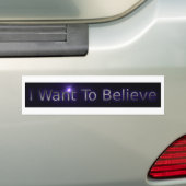 Ik wil geloven bumpersticker (Op auto)