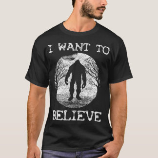 IK WIL GELOVEN Funny Full Moon T-shirt