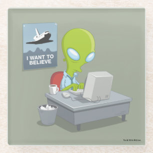 Ik wil geloven glazen onderzetter