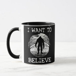 IK WIL GELOVEN Grappige Bigfoot Sasquatch Full Moo Mok